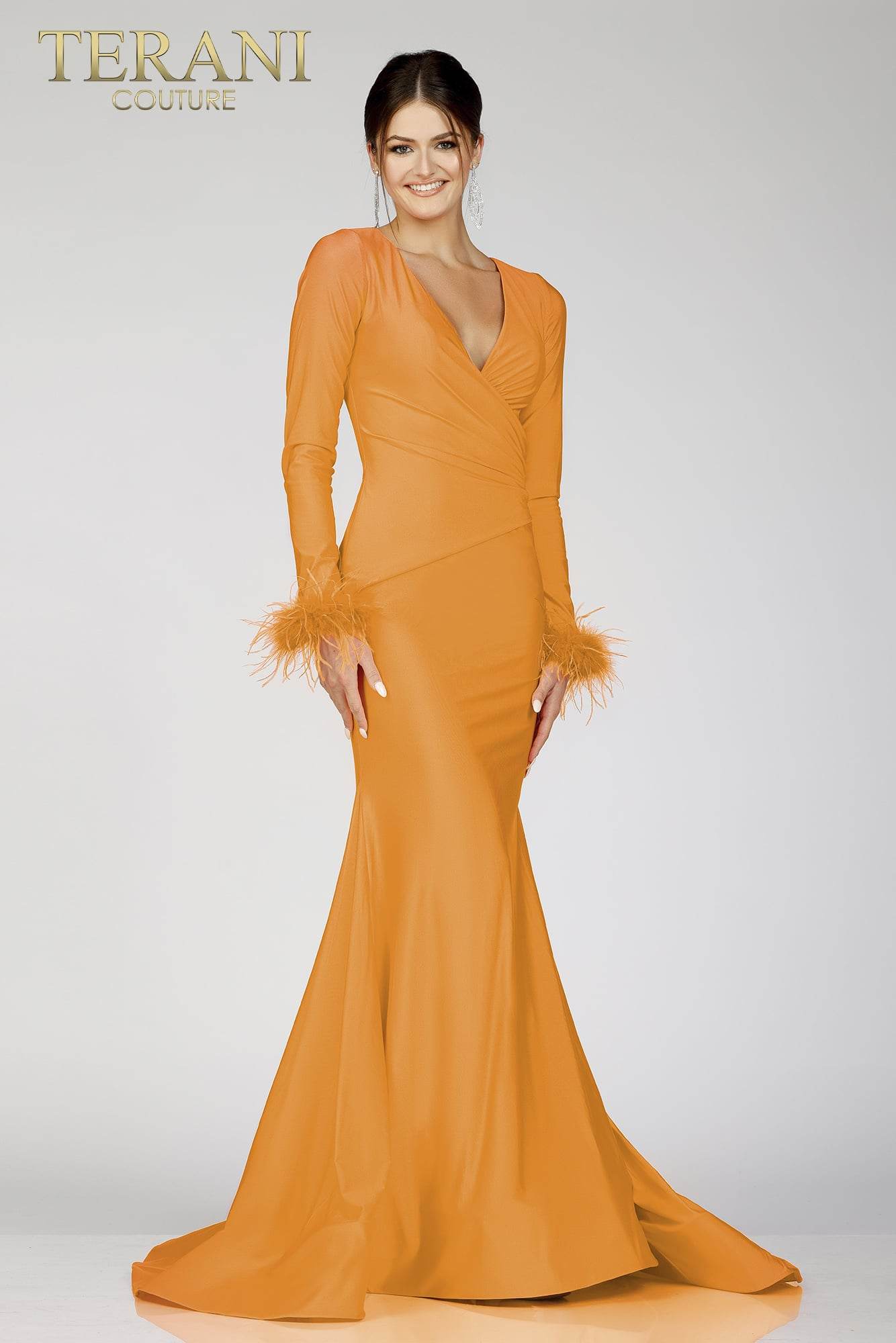 cobalt blue gown evening dress Cobalt Blue Ruffle Sleeved Gown – Elilhaam