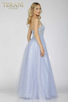Spaghetti strap with the glittery full-length gown - 231P0101