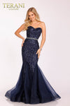 Silver Belt On Bodice Mermaid Prom Gown - 231P0106