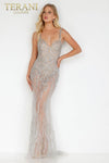 Prom Dress with Silver Embellishment - 231P0141