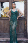 Prom Dress with Silver Embellishment - 231P0141