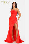 Criss Cross Back Prom Dress with Side Slit - 231P0149