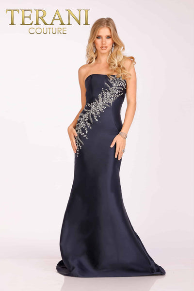 Mikado One Shoulder Prom Gown with Embellishment - 231P0176