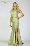 Taffeta High Slit Prom Dress - 231P0180