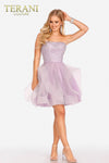Pleated Mini Prom Dress in Tulle Fabric - 231P0590