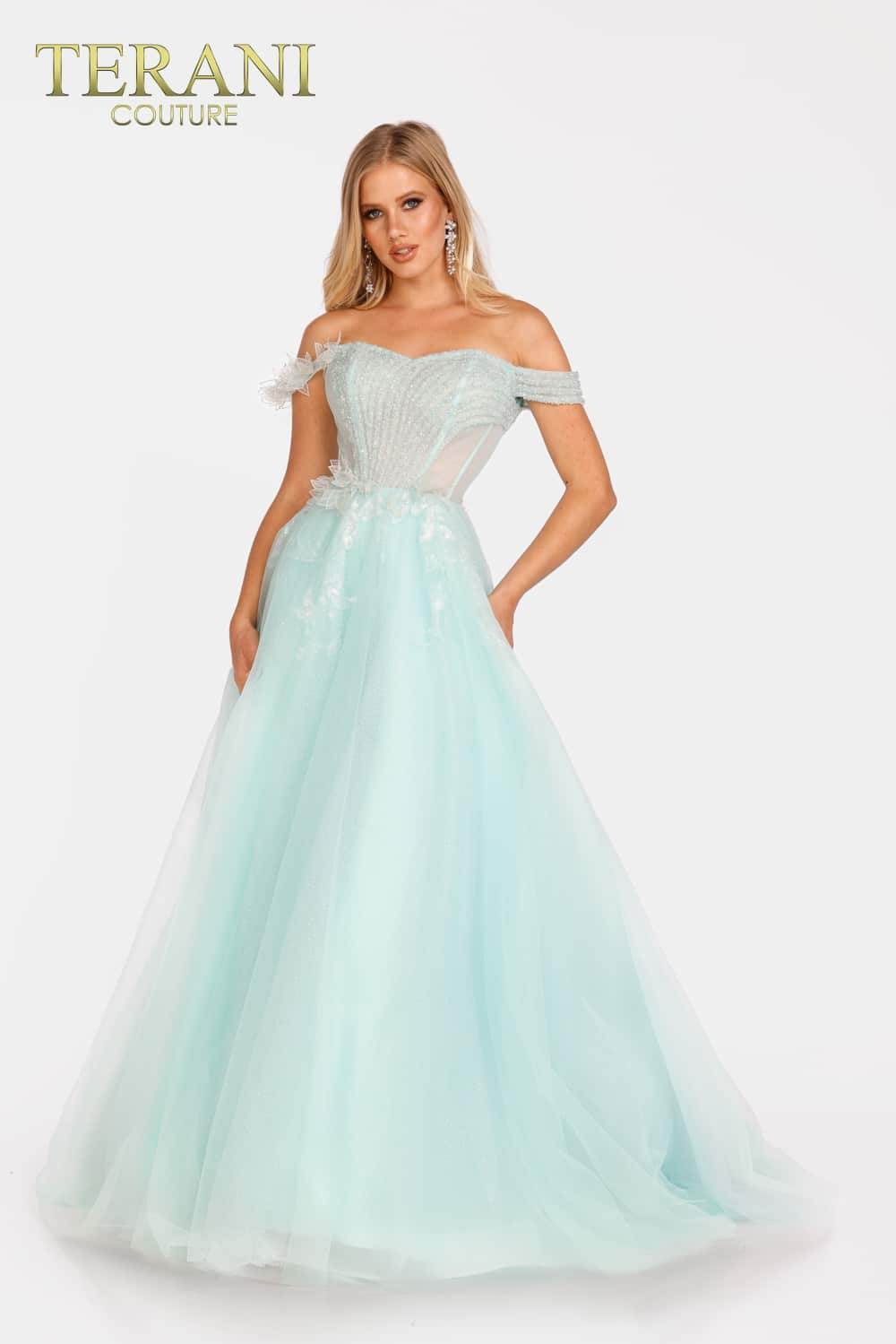 Off Shoulder Tulle Wedding Couture Gown- 231E0520