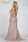 Strapless Evening Dress in Glitter Knit - 231E0607
