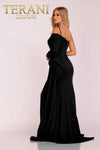 Red Evening Gown with Puffed Long Sleeve- 231E0614
