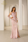 Plus Size Mother of the Bride Gown with Peplum – 231M0482