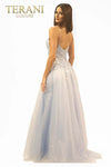 Ice blue Low back gown with extra flare - 231P0102