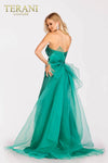 Draped Prom Dress with high side slit - 231P0108