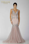 Embellished fishtail prom gown - 231P0189