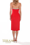 232C1141 Strapless Crepe Column Evening Dress