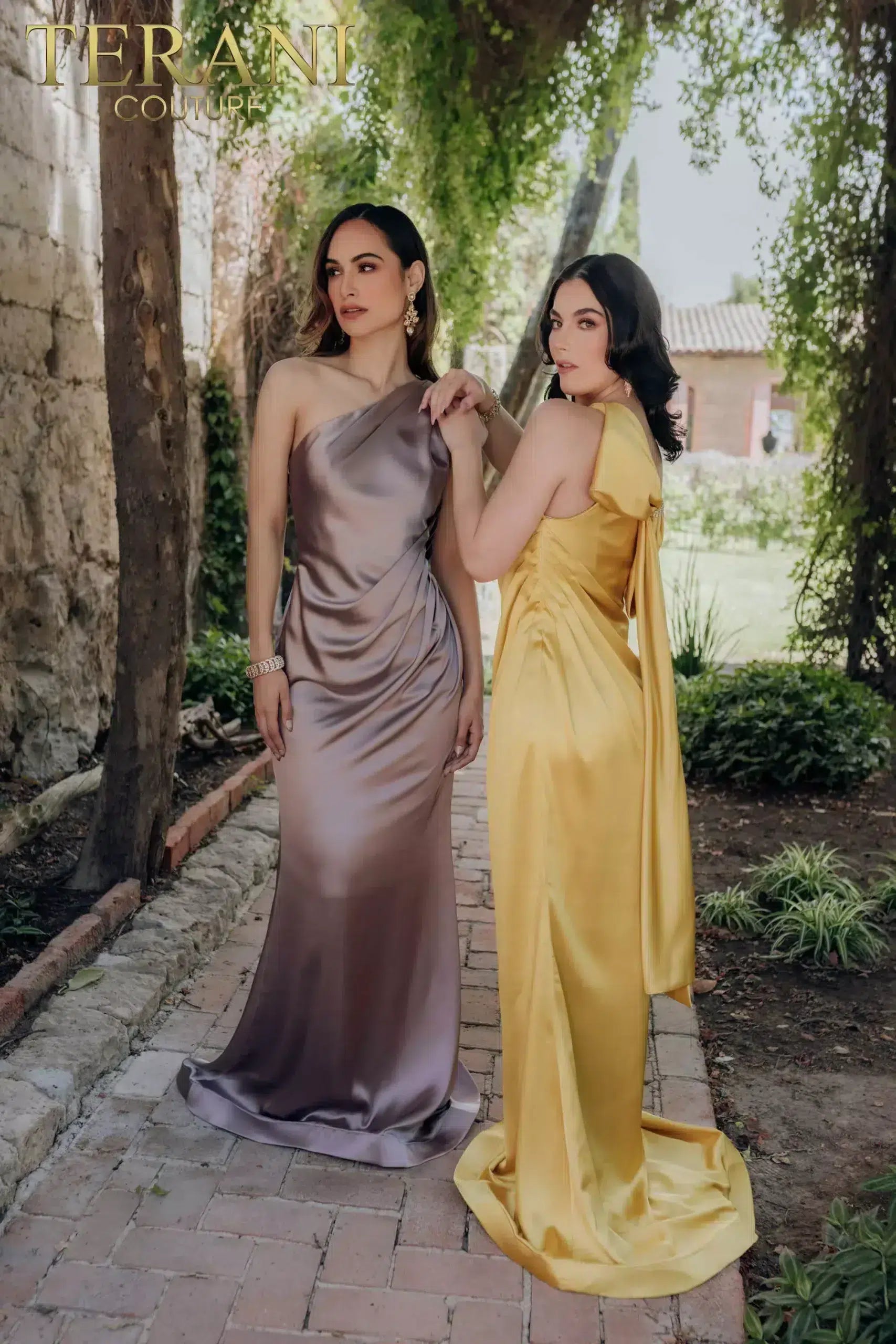 Asymmetrical Sleeveless Satin One Shoulder Evening Dress - 232E1228