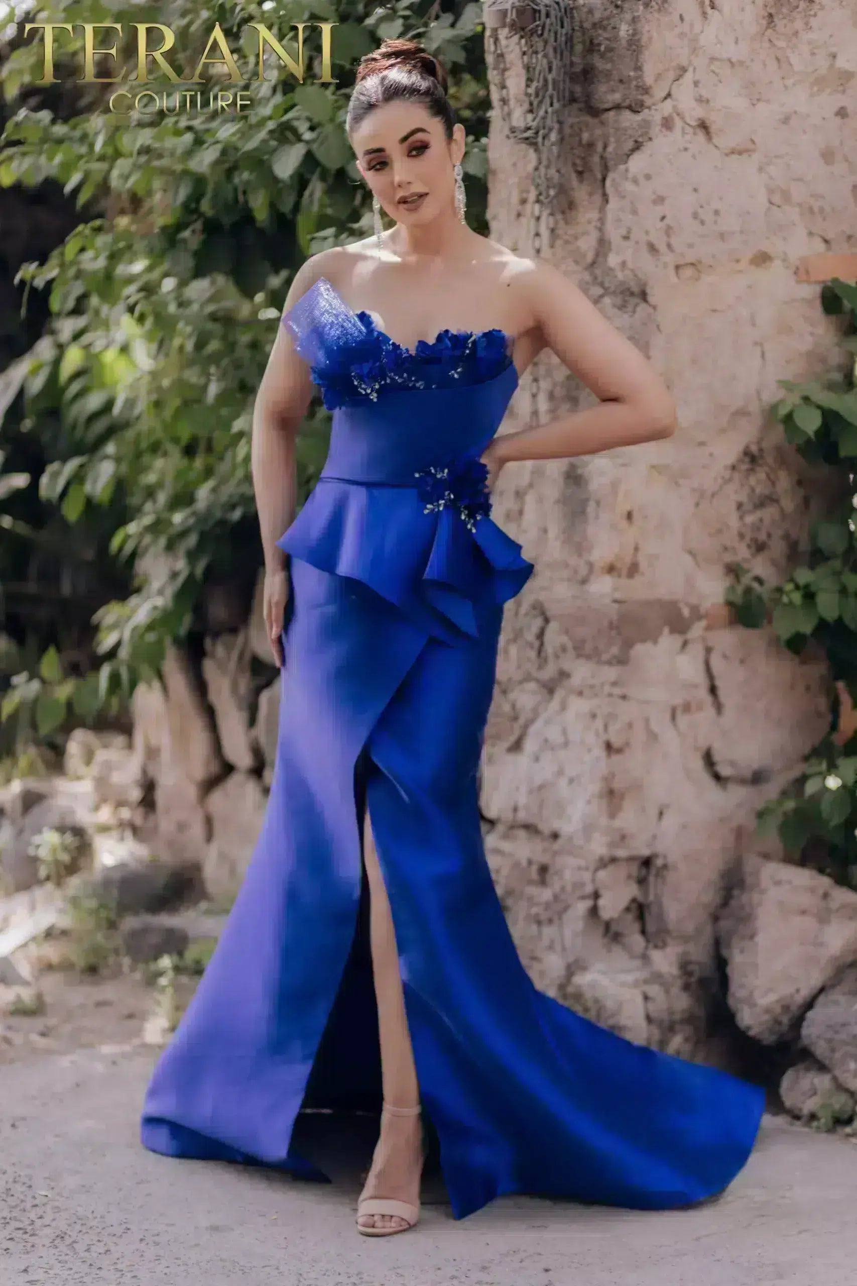 Sleeveless Mermaid Draped Long Skirt Evning Dress - 232E1238