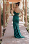 Sweetheart A-line Spaghetti Straps Long Lace Dress - 232GL1402