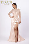 3d Flower Applique A-line Sheer Sleeves Dress - 232M1557