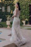 V-neck Embroidered Mermaid Sleeveless Long Dress - 232GL1436