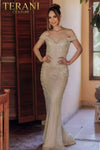 Mermaid Off Shoulder Netting Applique Long Dress - 232GL1471