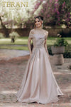 Off Shoulder A-line Pleated Ballgown Dress - 232M1512