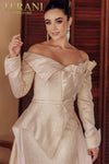 Structured Bodice A-line Long Sleeves Overskirt Dress - 232M1535