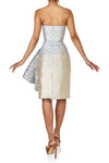 241C2302 Sheath Strapless Jacquard Column Evening Dress