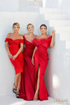 241C2330 Off-Shoulder Bodycon Crepe Column Evening Dress