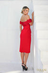 241C2330 Off-Shoulder Bodycon Crepe Column Evening Dress