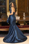 241E2405 Trumpet Strapless Jacquard Pink Sparkly Column Evening Dress