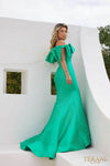 241E2407 Trumpet Off-Shoulder Stretch Mikado Column Evening Dress