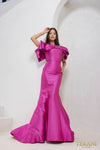 241E2407 Trumpet Off-Shoulder Stretch Mikado Column Evening Dress