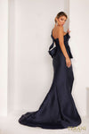 241E2468 Off-Shoulder Trumpet Asymmetrical Sparkly Column Evening Dress