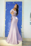 241E2490 Trumpet Off-Shoulder Sparkly Column Evening Dress