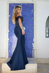 241E2490 Trumpet Off-Shoulder Sparkly Column Evening Dress