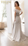 241E2490 Trumpet Off-Shoulder Sparkly Column Evening Dress