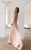 241M2718 Long Sleeves Chiffon Sheath Evening Dress