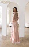 241M2718 Long Sleeves Chiffon Sheath Evening Dress