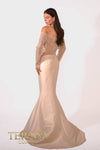 241M2734 Long Sleeves Trumpet Off-Shoulder Column Evening Dress