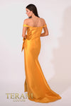 241P2017 Trumpet Off-Shoulder Mikado Column Evening Dress