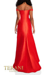 241P2017 Trumpet Off-Shoulder Mikado Column Evening Dress