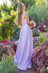 241P2067 Asymmetrical Matte Satin Evening Ballgown Dress