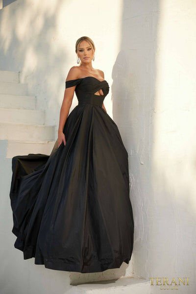 241P2075 Off-Shoulder Fully Sparkling Ballgown Prom Dress