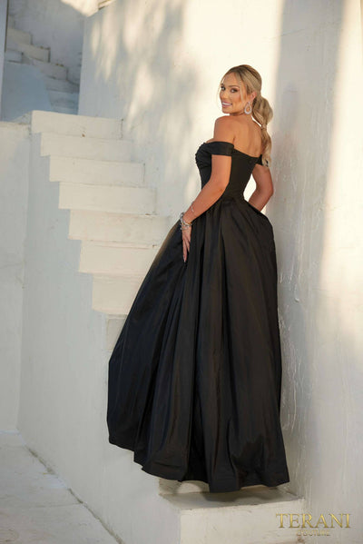 241P2075 Off-Shoulder Fully Sparkling Ballgown Prom Dress