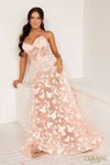 241P2086  A-Line Strapless Tulle Long Prom Dress