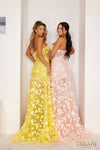 241P2086  A-Line Strapless Tulle Long Prom Dress