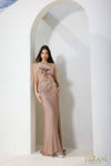 241P2125 Strapless Bodycon Nude Long Prom Dress