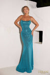 241P2135 Spaghetti Bodycon Sleeveless Sequins Long Prom Dress