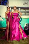 241P2137 Asymmetrical Bodycon Sleeveless Sequins Long Prom Dress
