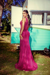 241P2137 Asymmetrical Bodycon Sleeveless Sequins Long Prom Dress