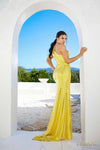 241P2137 Asymmetrical Bodycon Sleeveless Sequins Long Prom Dress